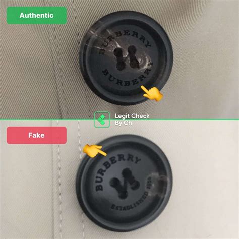 burberry button down real vs fake|do all burberry buttons say.